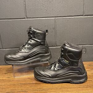 ACE Work Boots Black Steel Cap Toe Waterproof Combat Work Boots Men’s 8.5